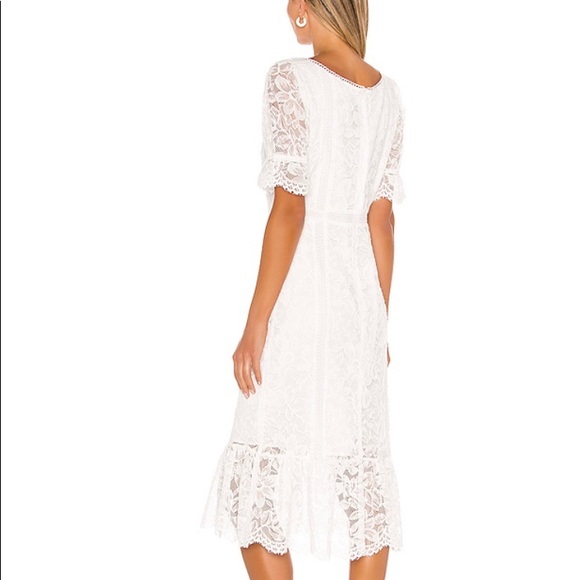 Revolve Just in Lace BB Dakota Midi dress Ivory 8 - Picture 3 of 3